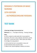 Rosdahl Basic Nursing Test Bank 12th Ed &vert; NCLEX-PN MCQs &plus; Rationales &vert; Nursing Fundamentals Study Guide &vert; Clinical Judgment 2026