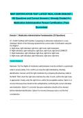 MAP CERTIFICATION TEST LATEST REAL EXAM 2026&sol;2027 &vert; 100 Questions and Correct Answers &vert; Already Graded A&plus; &vert; Medication Administration Person Certification &vert; Pass Guaranteed