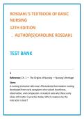 Rosdahl Basic Nursing Test Bank 12th Ed &vert; NCLEX-PN MCQs &plus; Rationales &vert; Nursing Fundamentals Study Guide 2026