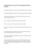 International Finance &ndash; Exam 1&comma; 2026 &ndash; Study Material and Practice Questions