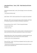 International Finance &ndash; Exam 1&comma; 2026 &ndash; Study Material and Practice Questions