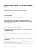 International Finance &ndash; Final Exam&comma; 2026 &ndash; Study Material and Practice Questions