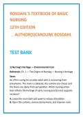 Rosdahl Basic Nursing Test Bank 12th Ed &vert; Nursing Fundamentals MCQs &vert; Clinical Judgment Questions &vert; NCLEX-PN Prep &vert; nursing testbank2026