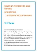 Rosdahl Basic Nursing Test Bank 12th Ed &vert; NCLEX-PN MCQs &plus; Rationales &vert; Fundamentals Study Guide &vert; Clinical Judgment Nursing 2026