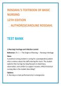 Rosdahl Basic Nursing Test Bank 12th Ed &vert; NCLEX-PN MCQs &plus; Rationales &vert; Fundamentals & Clinical Judgment &vert; nursing testbank2026