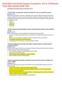 ACQ 2020 Intermediate Systems Acquisition&comma; Part A&colon; All Module Quizzes &lpar;in 1 pdf file&rpar;&colon; Reviewed and Revised Latest 2025&sol;2026 - DAU&period;