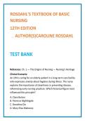 Rosdahl Basic Nursing Test Bank 12th Ed &vert; NCLEX-PN MCQs &plus; Rationales &vert; Nursing Fundamentals Study Guide &vert; Clinical Judgment Qs 2026