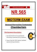 Chamberlain NR 565 Midterm Exam &ndash; Advanced Pharmacology Actual Questions and Answers &lpar;PDF&rpar;