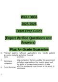 WGU D033 2025-2026 Exam Prep Guide &lpar;Expert Verified Questions and Answers&rpar; Plus A Grade Guarantee