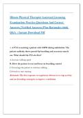 Illinois Physical Therapist Assistant &lpar;PTA&rpar; Licensing Exam 2026 &ndash; Practice Questions&comma; Verified Answers & Detailed Rationales for NPTE-PTA Success