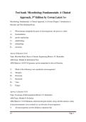 Test bank- Microbiology Fundamentals&colon; A Clinical  Approach&comma; 3rd Edition by Cowan Latest A&plus; 