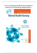Test bank for Introductory Mental Health Nursing 4th Edition with test questions and answers graded A&plus;