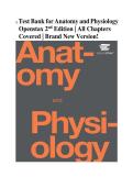 Test Bank for Anatomy and Physiology&comma; 2nd Edition by OpenStax &vert; All 28 Chapters &vert; Verified Questions & Answers &vert; ISBN&colon; 9781711494067 &vert; Updated 2025