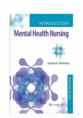 Test bank for Introductory Mental Health Nursing Fifth&comma; North American Edition with test questions and answers graded A&plus;