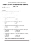 Test Bank For Clinical Kinesiology and Anatomy 7th Edition by Lynn S&period; Lippert isbn-9781719644525 All Chapters Latest Guide Graded A&plus;