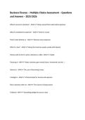 Business Finance &ndash; Multiple Choice Assessment &ndash; Questions and Answers &ndash; 2025&sol;2026
