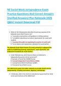 NE Social Work Jurisprudence Exam  Practice Questions And Correct Answers  &lpar;Verified Answers&rpar; Plus Rationale 2026  Q&A&vert; Instant Download Pdf 