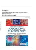 Test Bank&colon; Understanding Anatomy & Physiology A Visual&comma; Auditory&comma; Interactive Approach 3rd Edition by Thompson - Ch&period; 1-25&comma; 9780803676459&comma; with Rationales