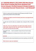 A&sol;C GROUND GROUP II ERJ EXAM 2026 Most Recent  Exam Actual Complete Real Exam Questions And  Correct Answers &lpar;Verified Answers&rpar; Already Graded A&plus;  &vert;&vert; Guaranteed Success&excl;&excl; Newest Exam &vert; Just Released&excl;&excl;  