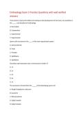 Embryology Exam 1 Practice Questions with well verified  answers  If one wants to look at the effects of smoking on the development of the heart&comma; one would be in  the &lowbar;&lowbar;&lowbar;&lowbar;&lowbar; sub-discipline of embryology  A&period; Descriptive  B&period; Comparative  C&period; Experimental  C&period; 