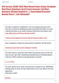 EFD ACTUAL EXAM 2026 Most Recent Exam Actual Complete Real Exam Questions And Correct Answers &lpar;Verified Answers&rpar; Already Graded A&plus; &vert;&vert; Guaranteed Success&excl;&excl; Newest Exam &vert; Just Released&excl;&excl;