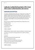 California Certified Hydrogeologist &lpar;CHG&rpar; Exam 2026 &vert; Latest Verified Questions and Answers  