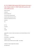 ALL THE COMSAE EXAM &lpar;updated 2025&rpar; Questions & Answers &vert;  Latest Already Graded A&plus; UPDATE 2025&vert;2026 questions with  well verifified answers  drug for UC&sol;Crohns  sulfasalazine  pulmonary effects of CF  chronic bronchitis an dbronchiectasis 