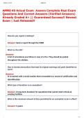 AMMO 49 Actual Exam  Answers Complete Real Exam  Questions And Correct Answers &lpar;Verified Answers&rpar;  Already Graded A&plus; &vert;&vert; Guaranteed Success&excl;&excl; Newest  Exam &vert; Just Released&excl;&excl;  