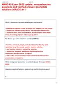 AMMO 49 Exam 2026 update&vert; comprehensive questions and verified answers &lpar;complete solutions&rpar; GRADE A&plus;&excl;&excl;