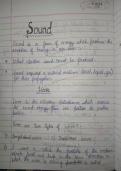 9th Class notes Physics  - SOUND chapter