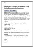 Washington Hydrogeologist Licensing Exam&colon; Latest Verified Questions and Detailed Answers 