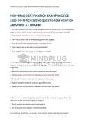 MED-SURG CERTIFICATION EXAM PRACTICE 2025 COMPREHENSIVE QUESTIONS & VERIFIED ANSWERS &vert; A&plus; GRADED