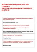 WGU D099 Sales Management OA ACTUAL  EXAM&lpar;2026&rpar;  QUESTIONS AND &lpar;elaborated&rpar; WITH COMPLETE  SOLUTIONS  