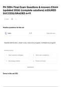 PN 3004 Final Exam Questions & Answers EXAM &lpar;updated 2026&rpar; &lpar;complete solutions&rpar; ASSURED SUCCESS&sol;GRADED A&plus;&excl;&excl;&excl;