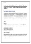 ICC Residential Building Inspector &lpar;B1&rpar; Certification  Exam 2026 &lpar;2 Versions&rpar; &vert; Verified Questions and Detailed Answers 