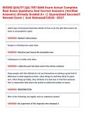 BOEING QUALITY &lpar;QA&rpar; TEST BANK Exam Actual Complete  Real Exam Questions And Correct Answers &lpar;Verified  Answers&rpar; Already Graded A&plus; &vert;&vert; Guaranteed Success&excl;&excl;  Newest Exam &vert; Just Released&excl;&excl;2026 -2027  