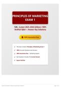 Principles of Marketing Exam 1 120&plus; &lpar;Latest 2025-2026 Edition&rpar; 100&percnt; Verified Q&A &plus; Answer Key Solutions