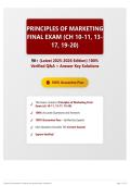 Principles of Marketing Final Exam &lpar;ch 10-11&comma; 13-17&comma; 19-20&rpar; 90&plus; &lpar;Latest 2025-2026 Edition&rpar; 100&percnt; Verified Q&A &plus; Answer Key Solutions