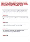 BOEING QUALITY &lpar;QA&rpar; TEST BANK Exam Actual Complete Real Exam Questions And Correct Answers &lpar;Verified Answers&rpar; Already Graded A&plus; &vert;&vert; Guaranteed Success&excl;&excl; Newest Exam &vert; Just Released&excl;&excl;2026 -2027
