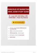 Principles of Marketing Final Exam Study Guide 35&plus; &lpar;Latest 2025-2026 Edition&rpar; 100&percnt; Verified Q&A &plus; Answer Key Solutions