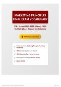 Marketing Principles Final Exam Vocabulary 110&plus; &lpar;Latest 2025-2026 Edition&rpar; 100&percnt; Verified Q&A &plus; Answer Key Solutions