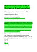 MA Industrial Wastewater Treatment Plant Operator Grade 2 Practice Exam Questions And Answers Rated A&plus; New Update Assured Satisfaction