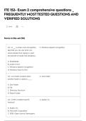 ITE 152- Exam 2 comprehensive questions &lowbar; FREQUENTLY MOST TESTED QUESTIONS AND VERIFIED SOLUTIONS