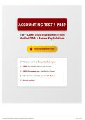 Accounting Test 1 prep 210&plus; &lpar;Latest 2025-2026 Edition&rpar; 100&percnt; Verified Q&A &plus; Answer Key Solutions