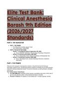 Clinical Anesthesia 9th Edition by Barash Test Bank &vert; 2026&sol;2027 ASA Guidelines &vert; CRNA&comma; SRNA & Med Students
