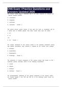 CNS Exam I Practice Questions and Answers Updated 2026