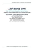 ASCP Recall Exam 2026-2027 Actual Exam &vert; Updated Study Guide Verified Edition &vert; 100&percnt; Accurate Questions & Answers ASCP BOC Aligned &vert; Pass Guaranteed - A&plus; Graded