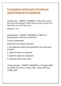 Foundations of Geometry Final Exam QUESTIONS WITH ANSWERS