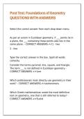 Post Test- Foundations of Geometry QUESTIONS WITH ANSWERS
