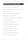 CNS Final Exam Updated 2026